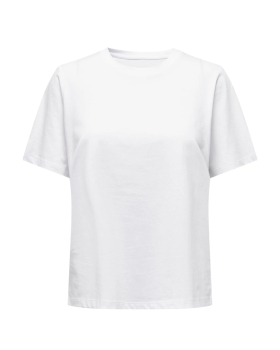 Only - BASIS ENSFARVET T-SHIRT HVID