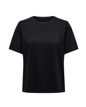 Only - BASIS ENSFARVET T-SHIRT SORT