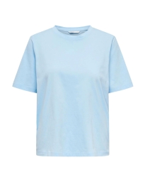 Only - BASIS ENSFARVET T-SHIRT LYSEBLÅ