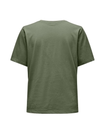 Only - BASIS ENSFARVET T-SHIRT GRØN
