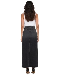Only - CILLA LANG DENIM NEDERDEL SORT