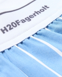 H2O FAGERHOLT - STRIBEDE BOX SHORTS BLÅ