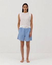 H2O FAGERHOLT - STRIBEDE BOX SHORTS BLÅ