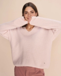Mos Mosh - THORA V-HALS STRIK PINK