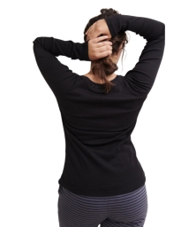 Basic Apparel - ARENSE LANGÆRMET BLUSE SORT