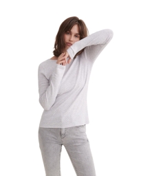 Basic Apparel - ARENSE LANGÆRMET BLUSE GRÅ