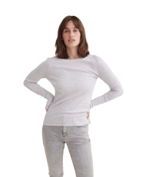 Basic Apparel - ARENSE LANGÆRMET BLUSE GRÅ