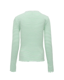 Only Kids - STRIBET RIB BLUSE GRØN