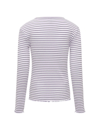 Only Kids - STRIBET RIB BLUSE LILLA