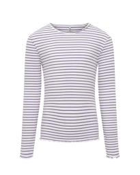 Only Kids - STRIBET RIB BLUSE LILLA