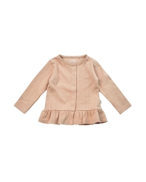 Petit by Sofie Schnoor - PEPLUM CARDIGAN NOUGAT
