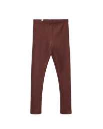Wheat - RIB LEGGINGS AUBERGINE