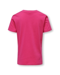 Only Kids - HAPPY T-SHIRT FUCHSIA