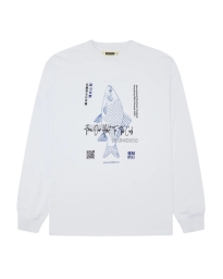Woodbird - HALLIE FISH SWEATSHIRT HVID