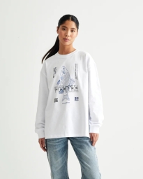 Woodbird - HALLIE FISH SWEATSHIRT HVID