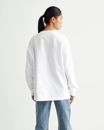 Woodbird - HALLIE FISH SWEATSHIRT HVID