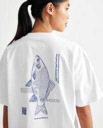 Woodbird - BALO FISH T-SHIRT HVID
