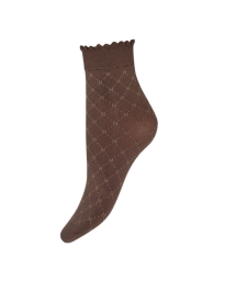 HYPEtheDETAIL - LOGO STRØMPE BRUN