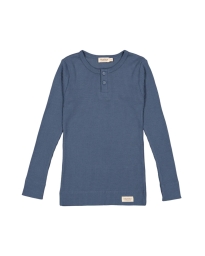 Marmar - LANGÆRMET RIBSTRIKKET BLUSE OCEAN