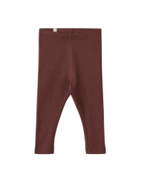 Wheat - RIB LEGGINGS AUBERGINE