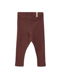 Wheat - RIB LEGGINGS AUBERGINE