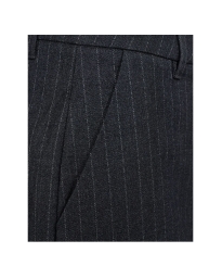PINSTRIPE VIDDE BUKSER GRÅ