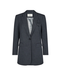 LANG PINSTRIPE BLAZER GRÅ