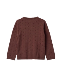Wheat - MAIA CARDIGAN AUBERGINE