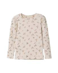 Name It - BLOMSTRET LANGÆRMET BLUSE