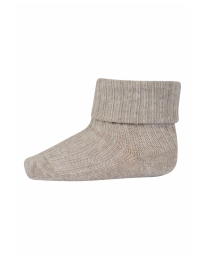 MP Denmark - RIBSTRIKKEDE STRØMPER BEIGE MELANGE