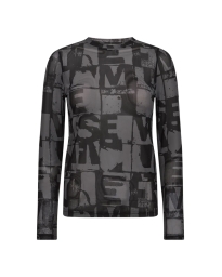 CORA MESH BLUSE GRÅ