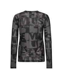 CORA MESH BLUSE GRÅ