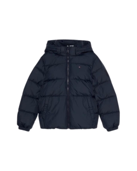 Tommy Hilfiger Kids  - VATTERET JAKKE BLÅ