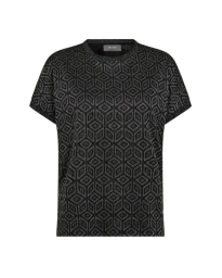 Mos Mosh - LOLA GLITTER BLUSE SORT/SØLV