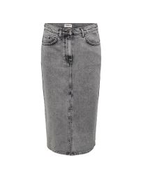 Only - GRY MIDI NEDERDEL GRÅ DENIM