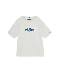 Tommy Hilfiger Kids  - GRAFFITI SMILEY T-SHIRT GRÅ