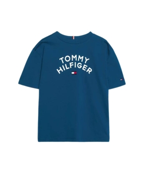 Tommy Hilfiger Kids  - GRAPHIC LOGO T-SHIRT BLÅ