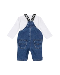 Tommy Hilfiger Kids  - RELAXED DUNGAREE SET DENIM
