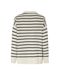 Mads Nørgaard - ICELAND LEFTY SWEATER SORT/HVID