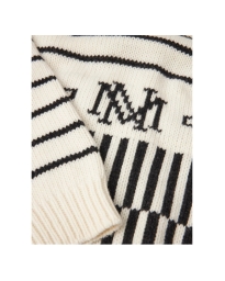 Mads Nørgaard - ICELAND LEFTY SWEATER SORT/HVID