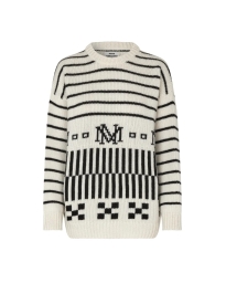 Mads Nørgaard - ICELAND LEFTY SWEATER SORT/HVID