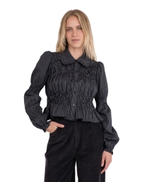 Neo Noir - KELLA STRIPE SKJORTE SORT
