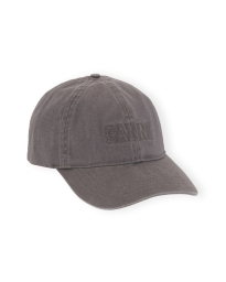 Ganni - EMBROIDERED LOGO KASKET GRÅ