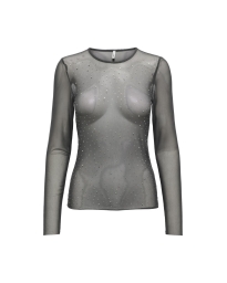 Only - MESH BLUSE MED STEN