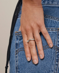 Enamel - SMAL AGNETE RING SØLV 