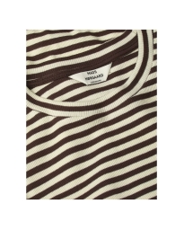 Mads Nørgaard - COTTON STRIPE BLUSE BRUN