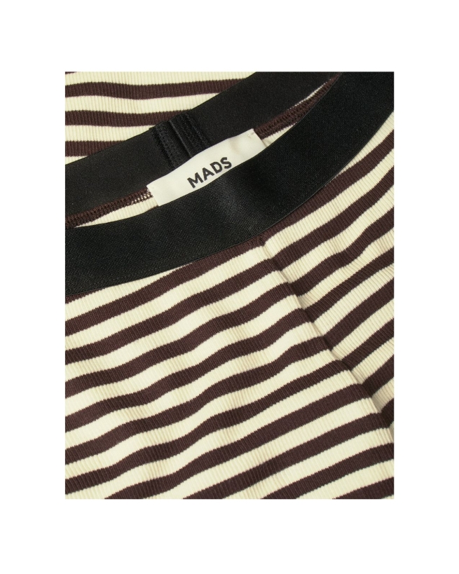 Mads Nørgaard - COTTON STRIPE VERAN BUKSER SORT