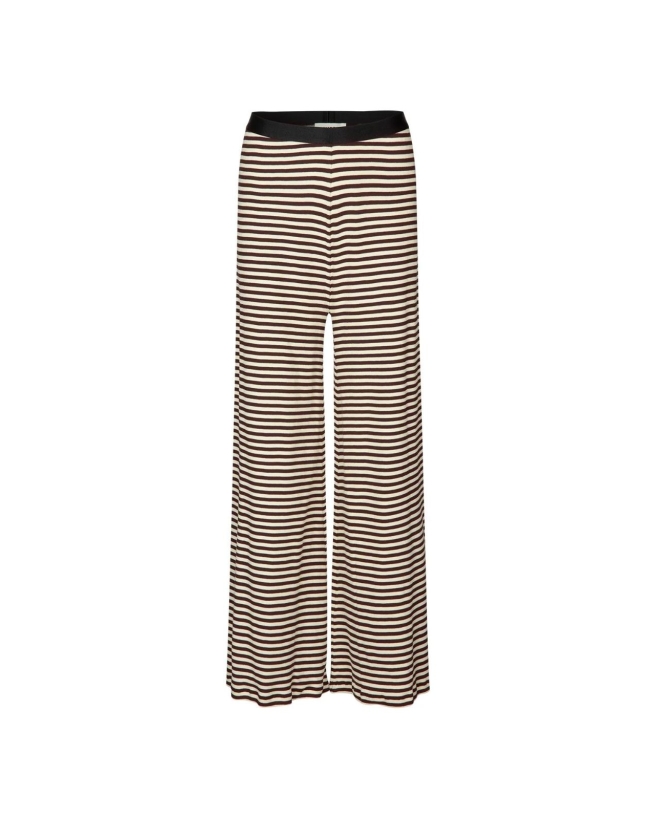 Mads Nørgaard - COTTON STRIPE VERAN BUKSER SORT