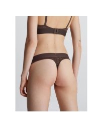 Calvin Klein Undertøj DK - LACE THONG INTRINSIC WOODLAND