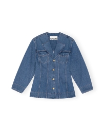 Ganni - VINTAGE FITTED DENIM BLAZER